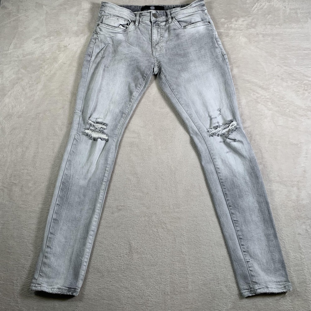 Jordan Craig Jeans Mens 32x32(31x31) Gray‎ Skinny Distressed Denim Ross J81020